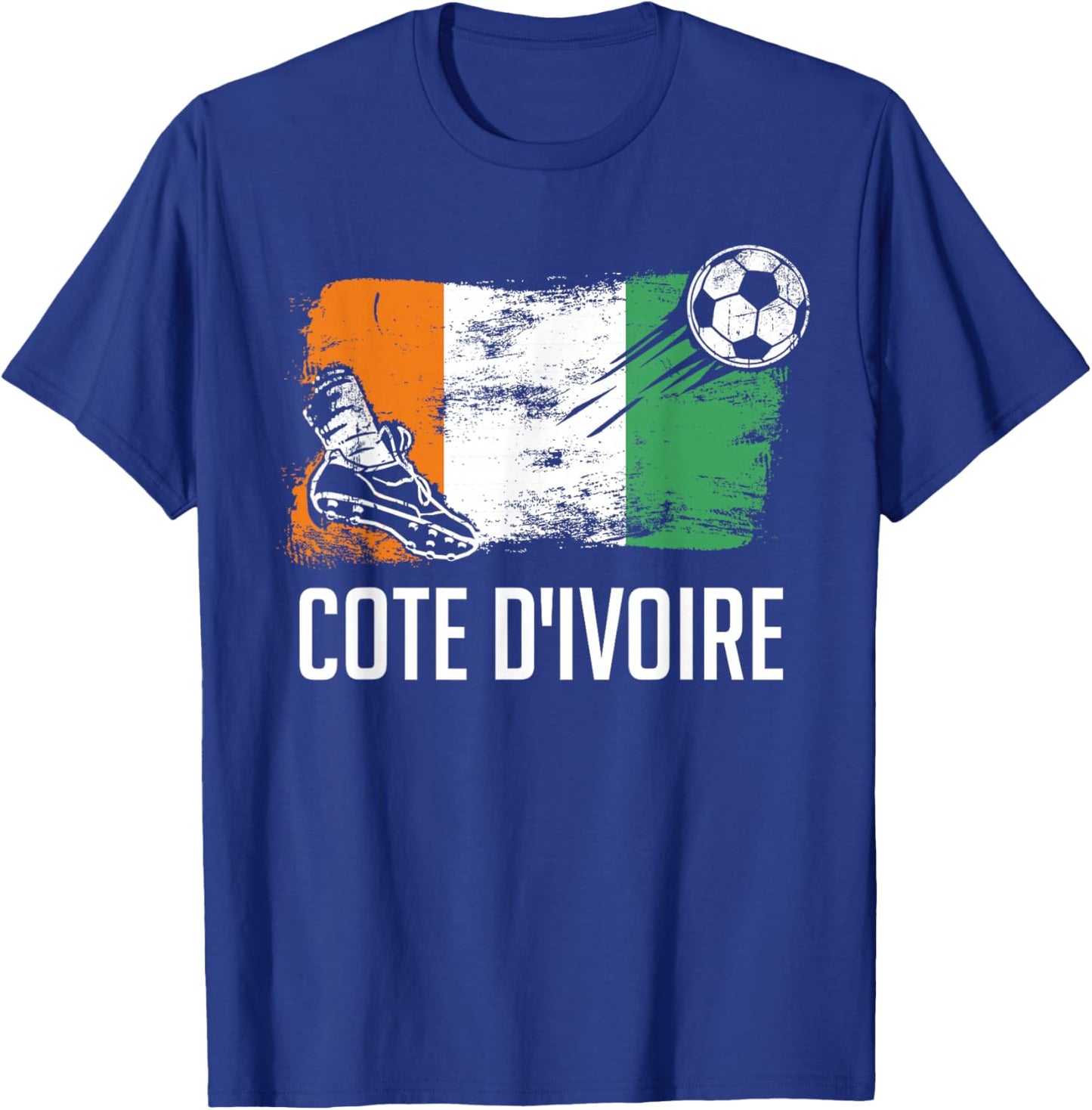 Cote d'Ivoire Flag Jersey Cote d'Ivoire Soccer Team T-Shirt - T-Shirt | Royal