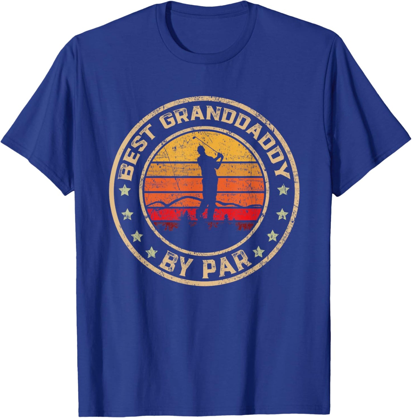Best Granddaddy By Par Father's Day Golf Golfing T-Shirt - T-Shirt | Royal