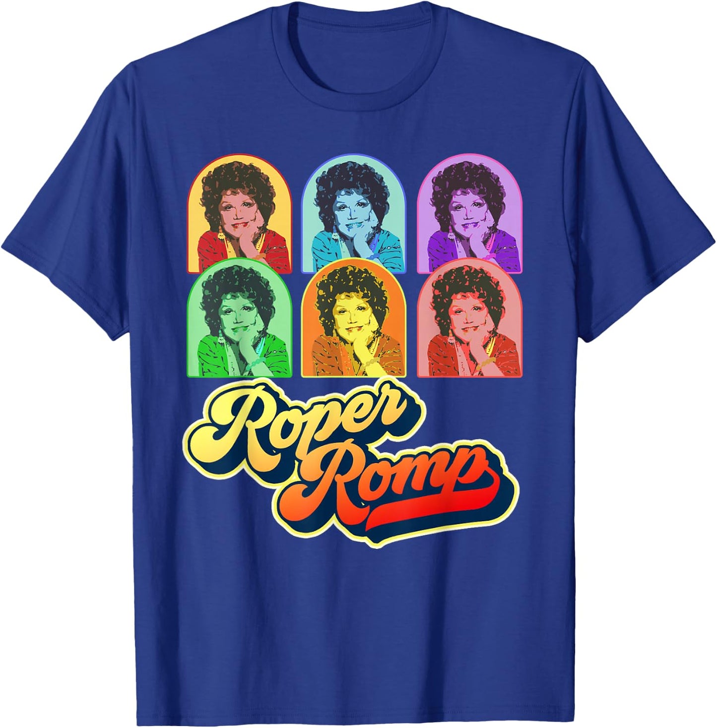 Roper Romp Pop Art Mrs. Roper Three's Company Retro T-Shirt - T-Shirt | Royal