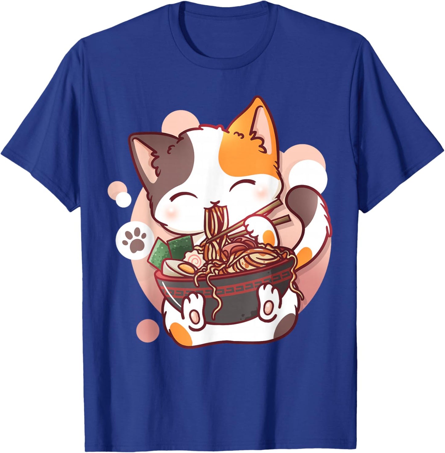 Ramen Cat Anime Kawaii Neko Japanese T-Shirt - T-Shirt | Royal