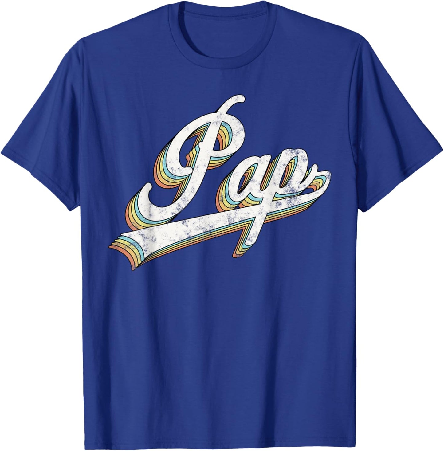Pap Vintage Retro Style Father’s day Gift Papa Grandpa T-Shirt - T-Shirt | Royal