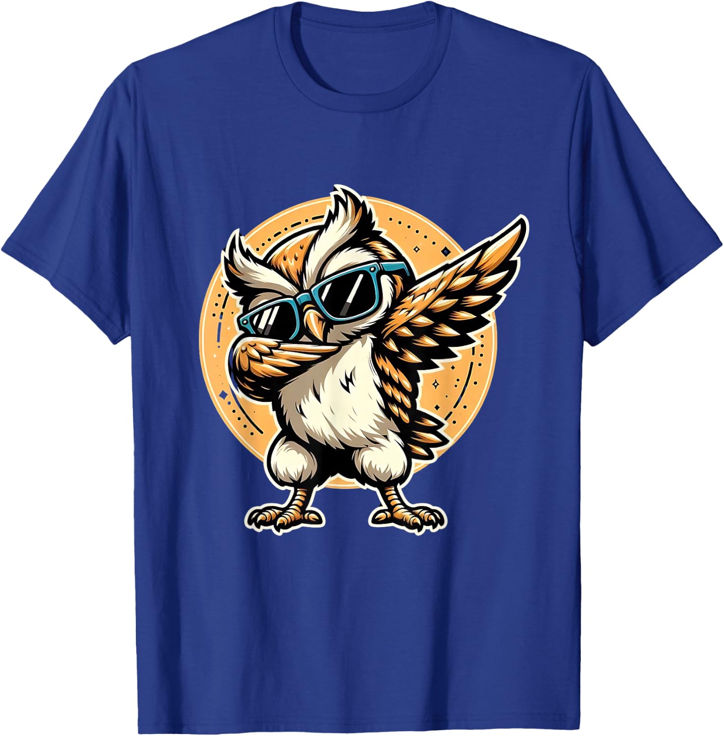Dabbing Owl Funny Cool Dab Dance Owl Lover T-Shirt - T-Shirt | Royal
