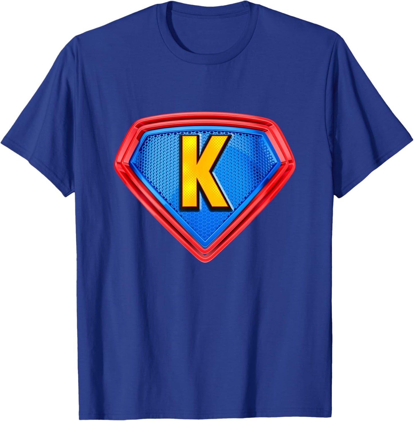 Cool Super K Alphabet Cute Initial Monogram Letter K Graphic T-Shirt - T-Shirt | Royal