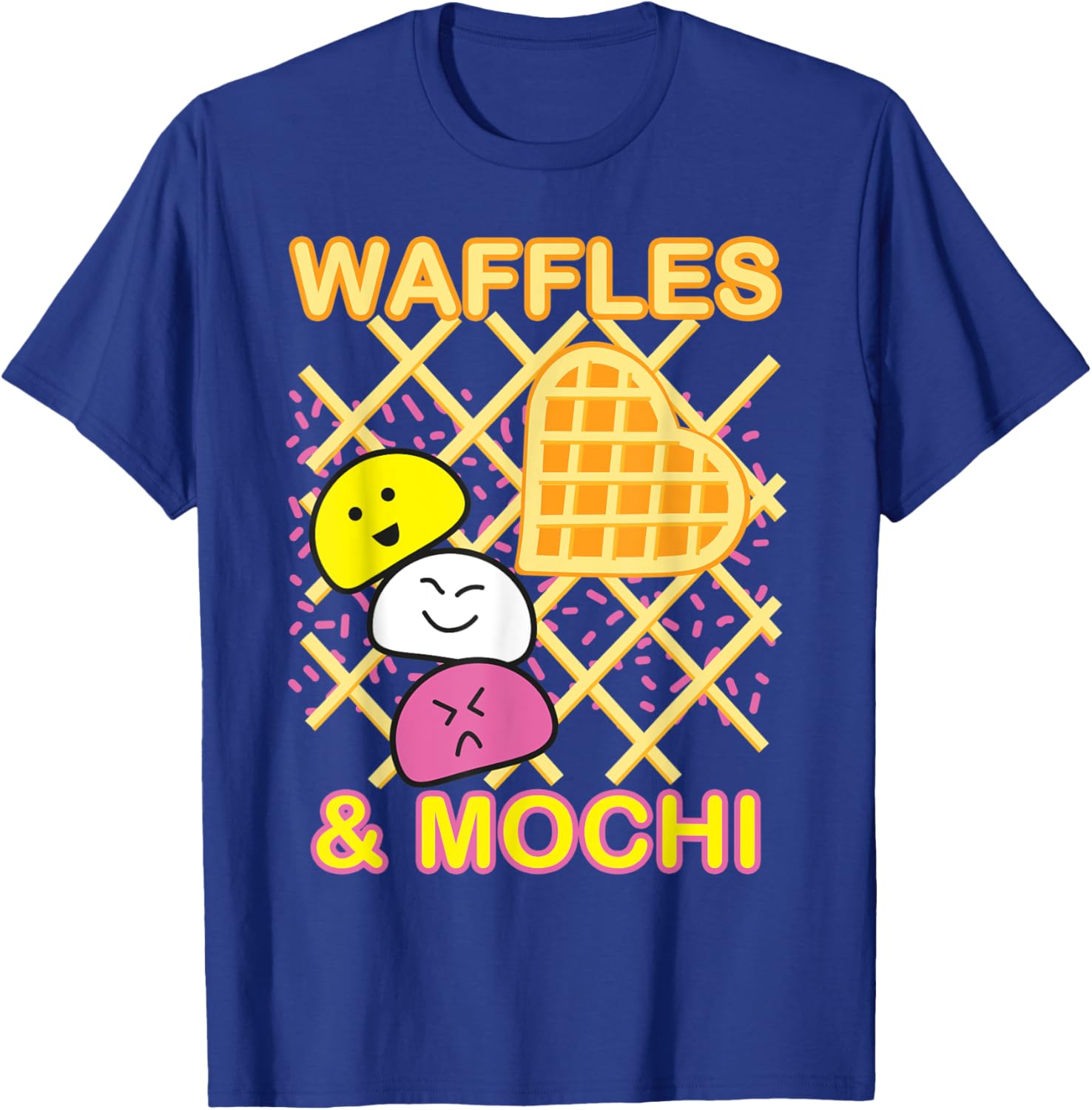 MOCHI and WAFFLES Cute Kawaii Japanese Ice cream Retro 90s Men Women Kids T-Shirt - T-Shirt | Royal