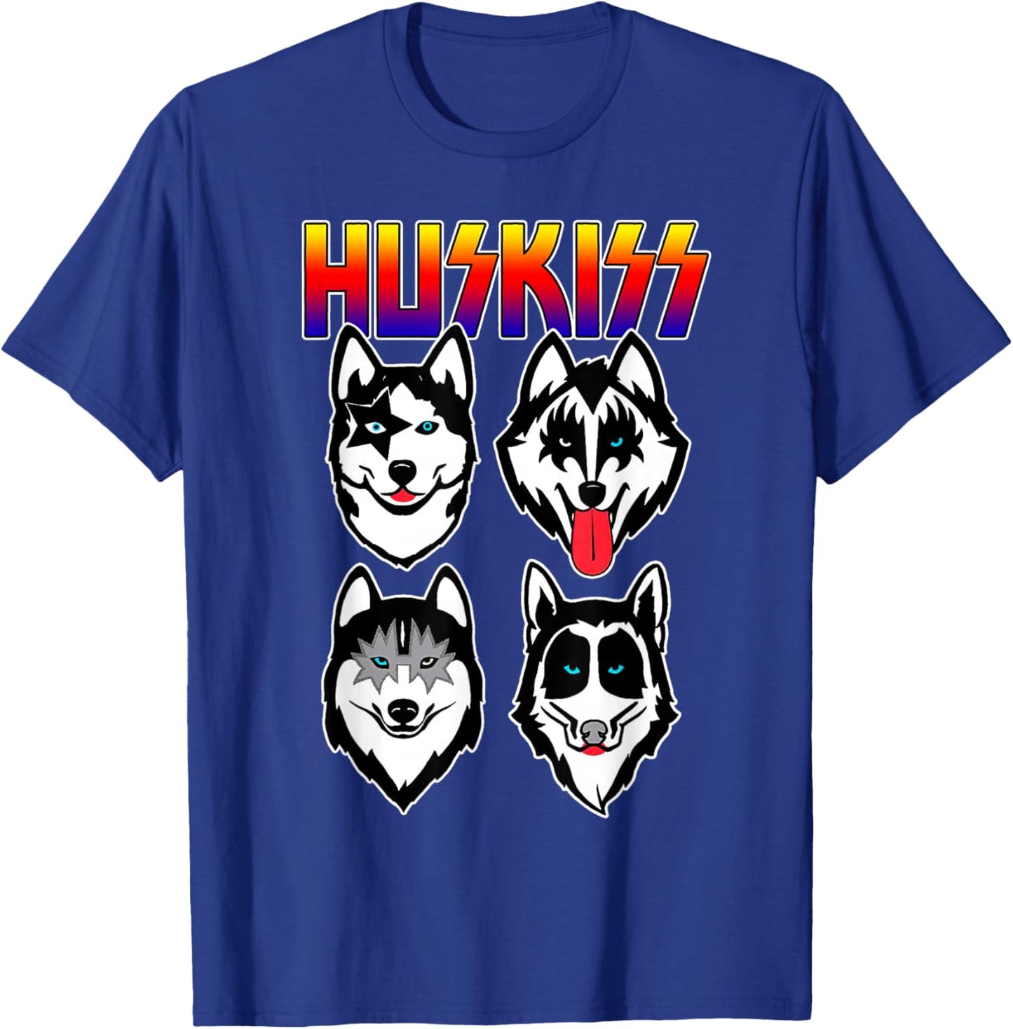 Huskiss Funny Dogs Puppy Rock Rockin Gift Husky Lover T-Shirt - T-Shirt | Royal