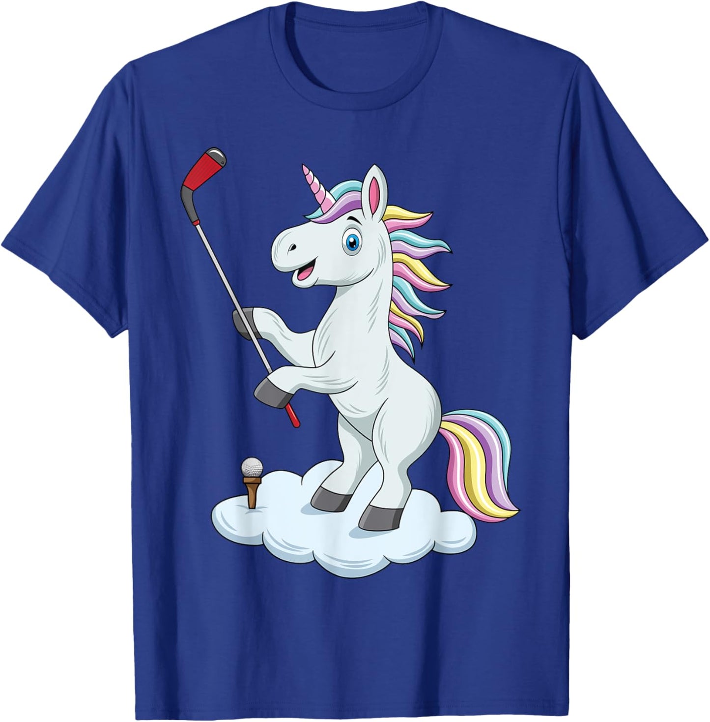 Cute Unicorn Golfing Unicorn Golf Unicorn Playing Golf T-Shirt - T-Shirt | Royal