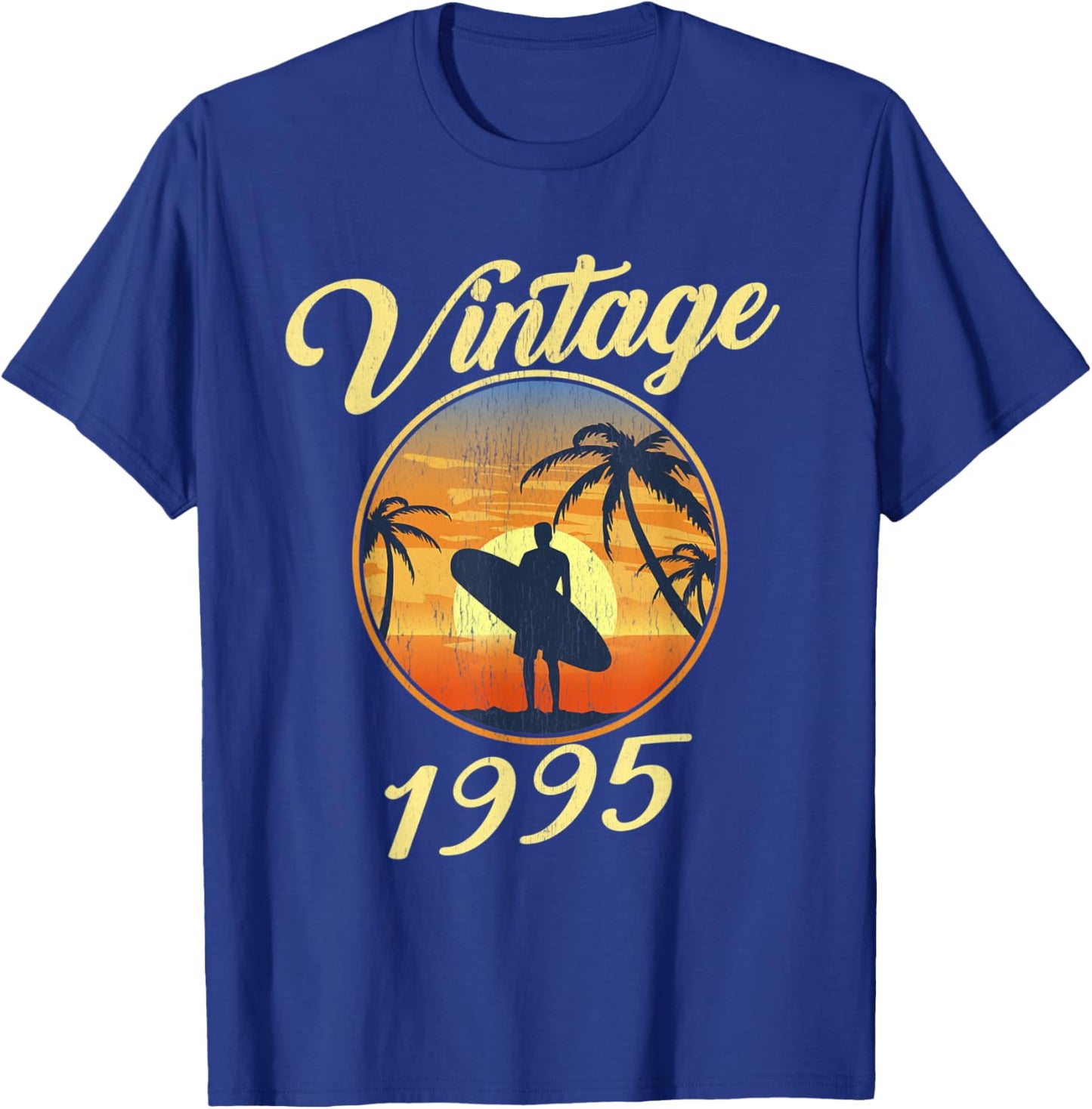 Vintage 1995 born in 1995 summer surf gift Men Women Kids T-Shirt - T-Shirt | Royal