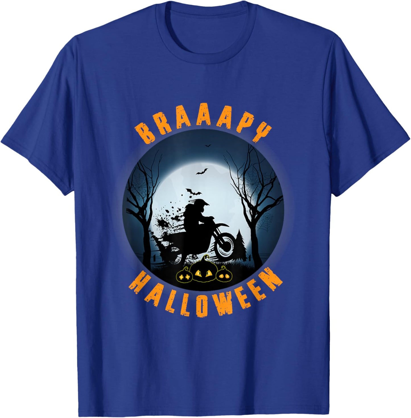 Braaapy Halloween costume motocross dirt bike Halloween T-Shirt - T-Shirt | Royal