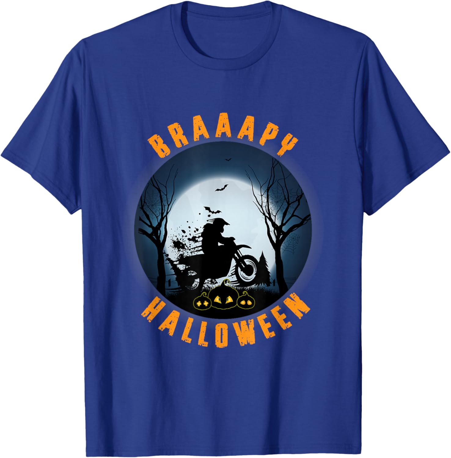 Braaapy Halloween costume motocross dirt bike Halloween T-Shirt - T-Shirt | Royal