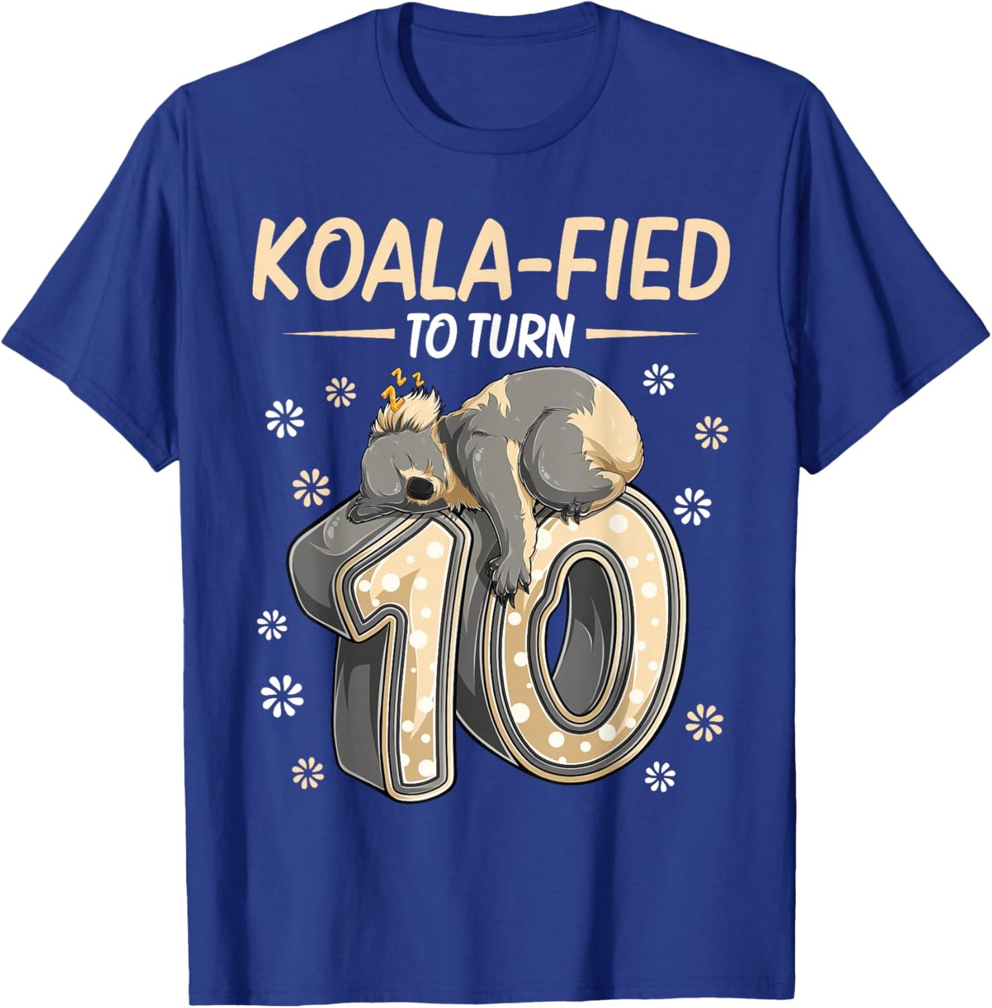 10 Year Old Koala 10th Birthday Party Animal Koala Lover T-Shirt - T-Shirt | Royal