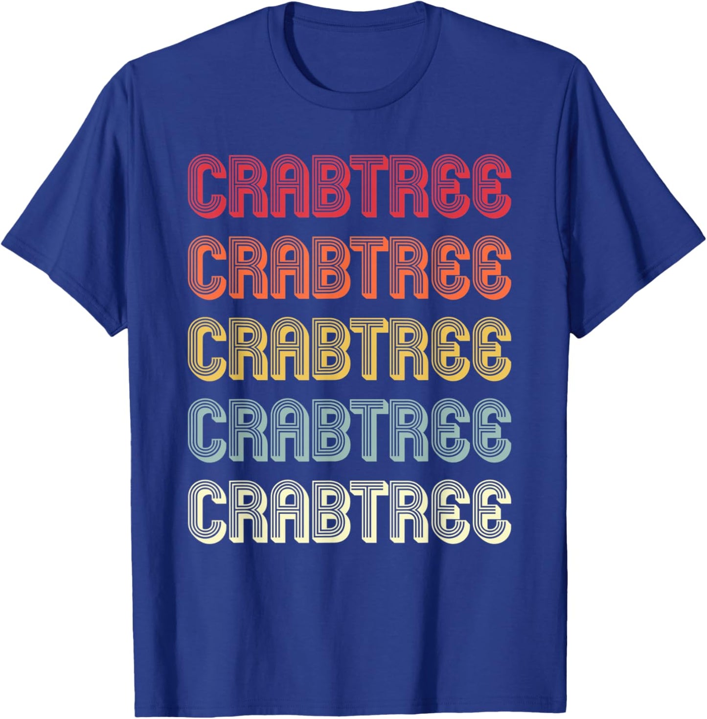 CRABTREE Gift Surname Funny Retro Vintage Birthday Reunion T-Shirt - T-Shirt | Royal