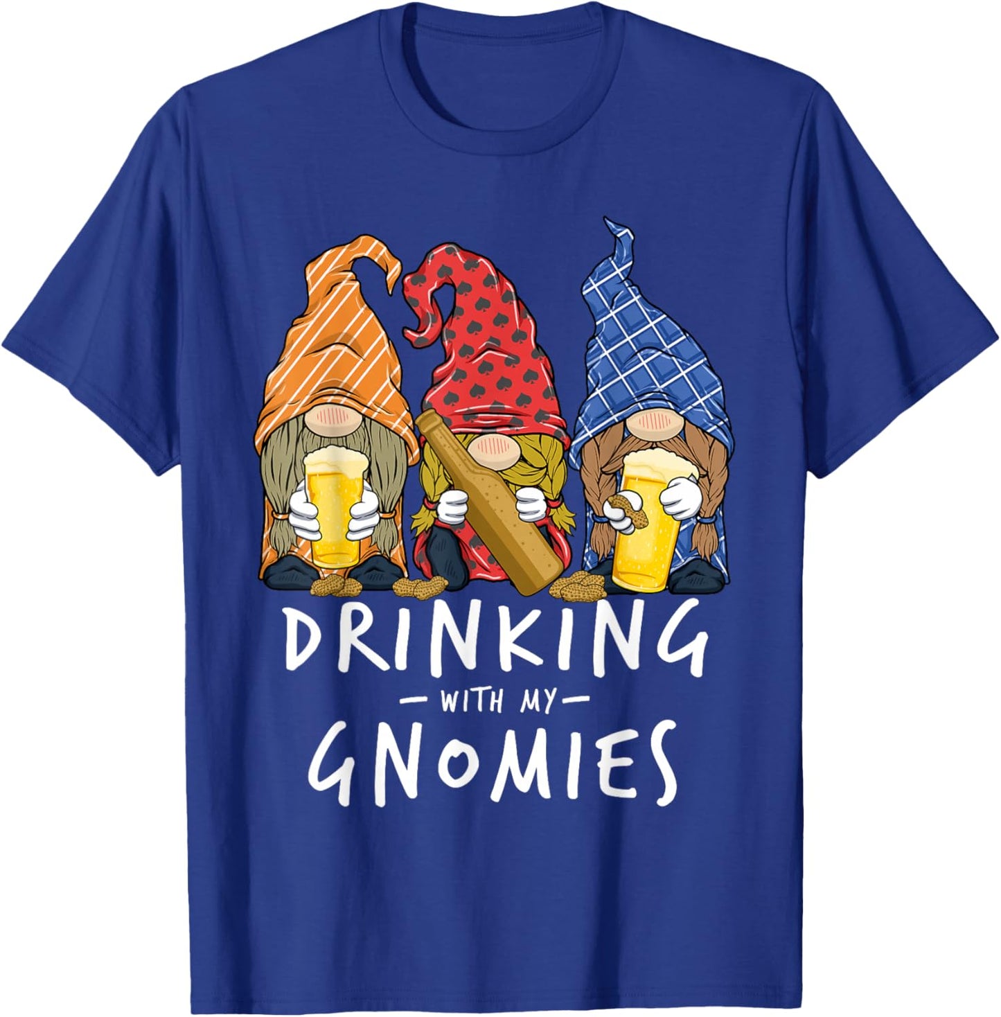 Beer Gnomes Drinking with My Gnomies Beer Drinking T-Shirt - T-Shirt | Royal
