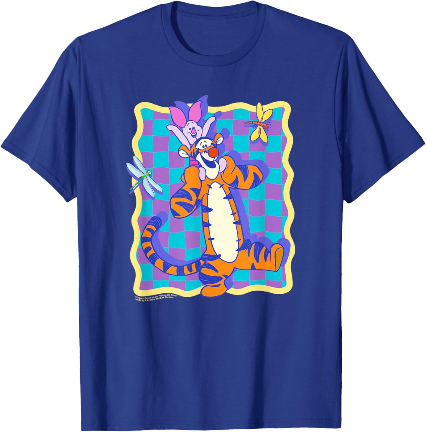 Disney Winnie The Pooh Tigger & Piglet Retro Poster T-Shirt - T-Shirt | Royal