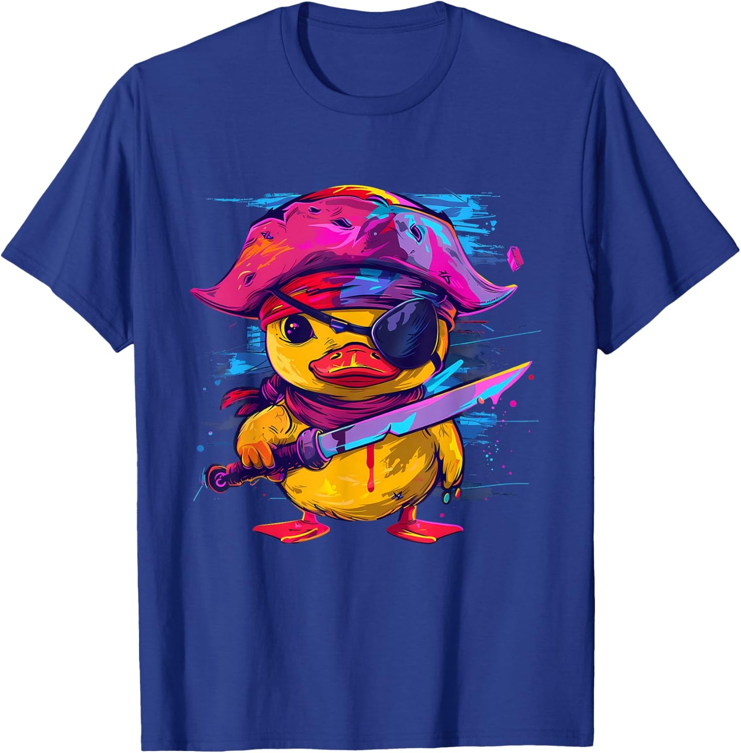 Rubber Duck Pirate Rubber Duckie Funny Rubber Duck Captain T-Shirt - T-Shirt | Royal