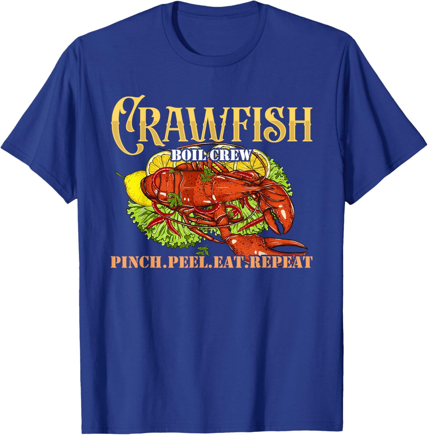 Crawfish Boil Crew Cajun Crayfish Shellfish Crawdad T-Shirt - T-Shirt | Royal