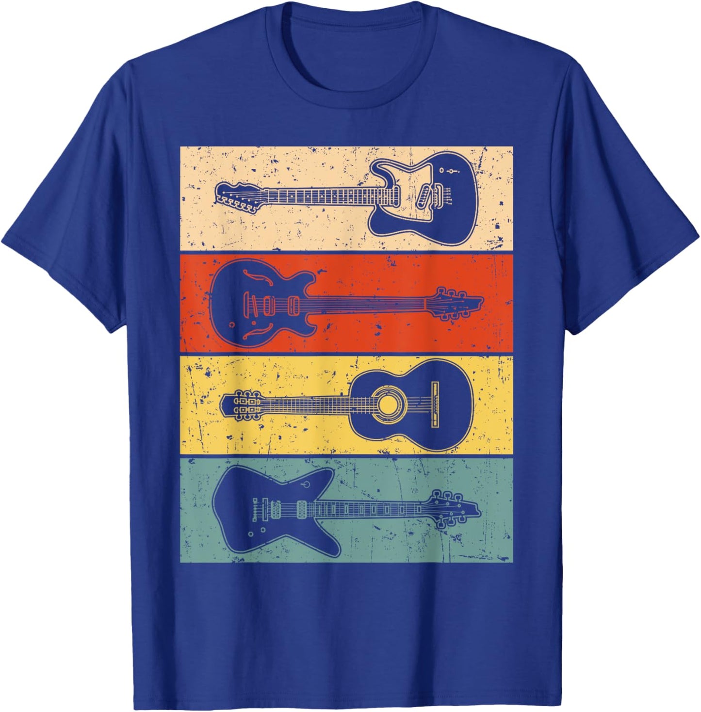 Cool Guitar Women Vintage Guitar Lovers Guitarist T-Shirt - T-Shirt | Royal