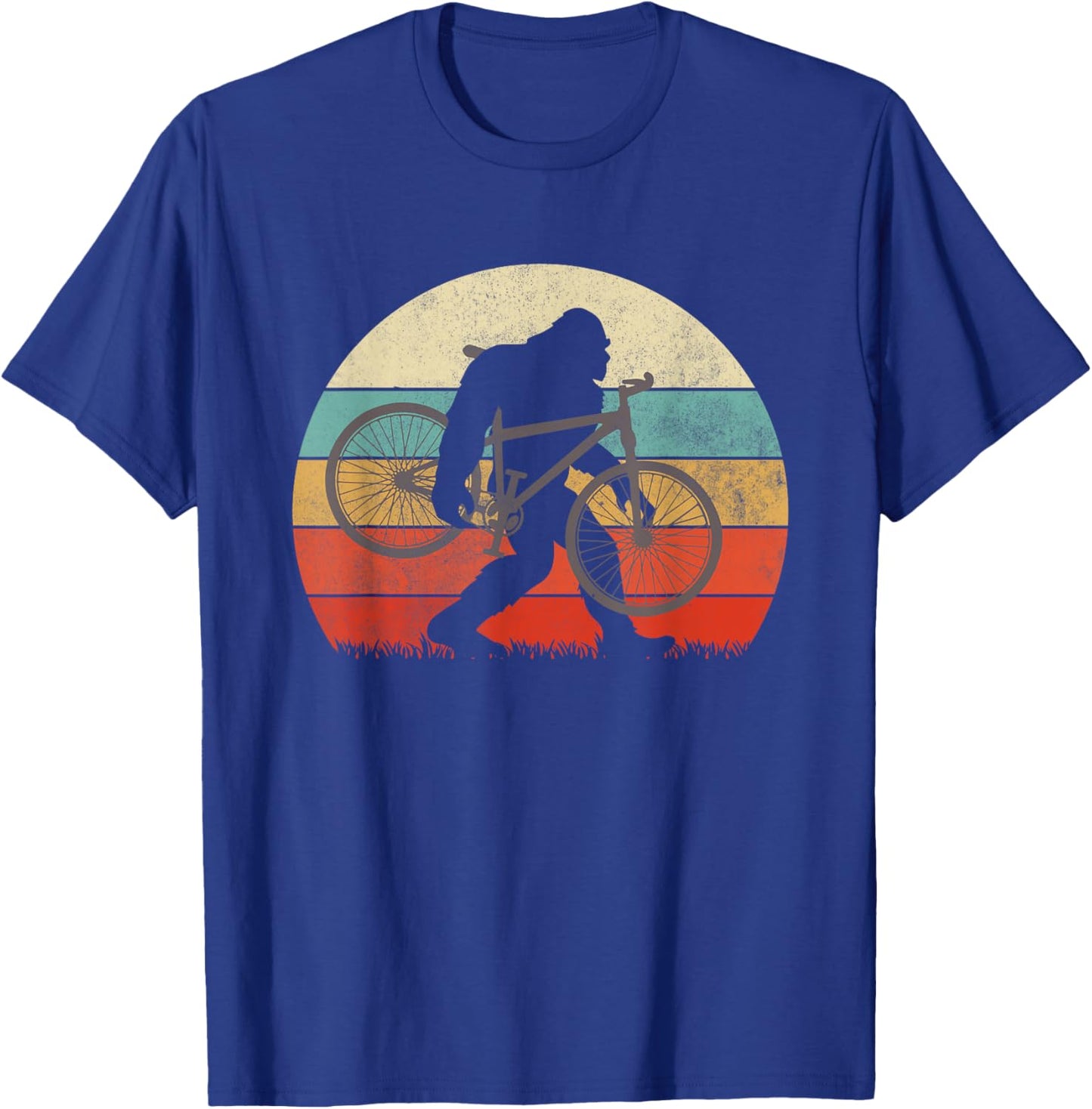 Bigfoot Mountain Bike Funny MTB Biking Cycling Sasquatch Men T-Shirt - T-Shirt | Royal