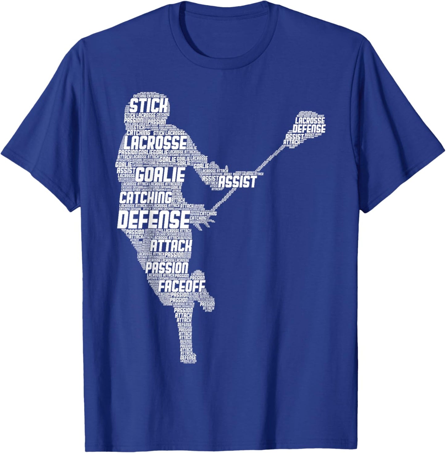Lacrosse Player Youth Kids Men Boys T-Shirt - T-Shirt | Royal