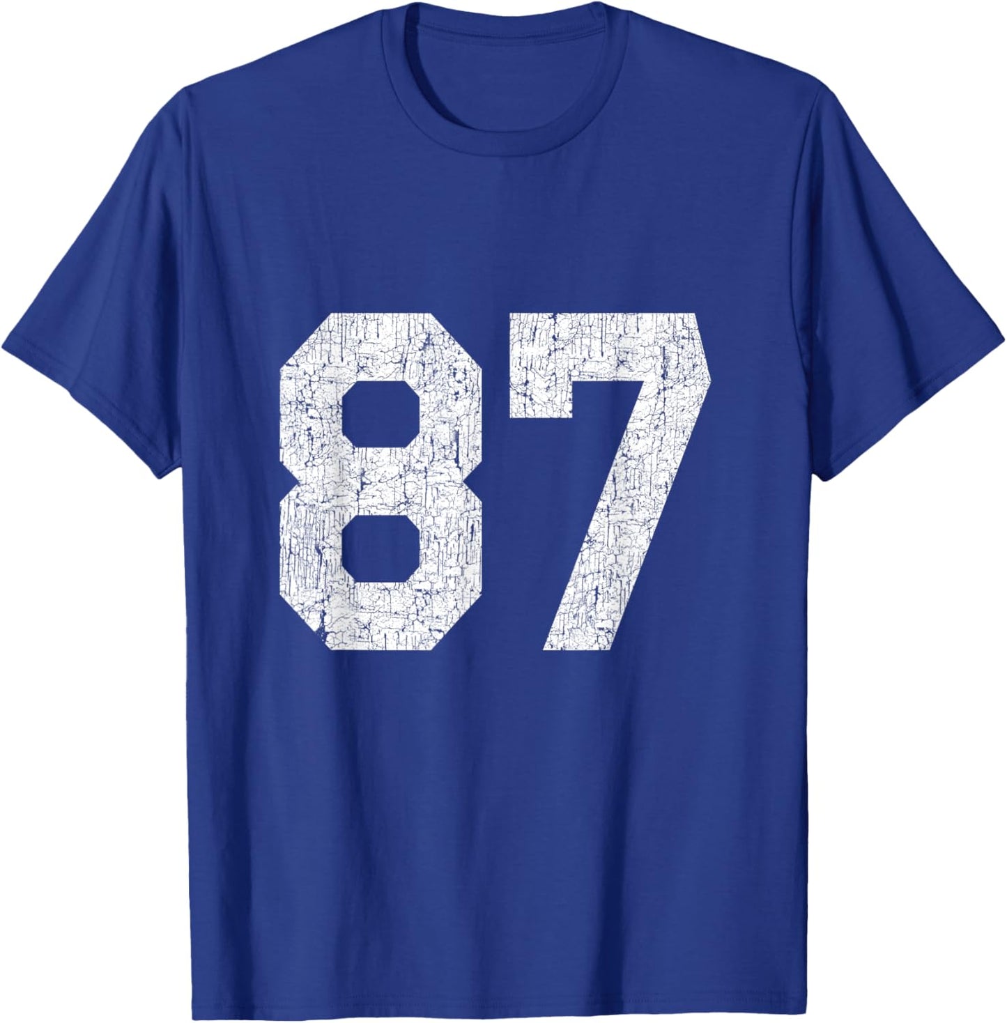 #87 Jersey Uniform Varsity Sports Number, 87th Place T-Shirt - T-Shirt | Royal