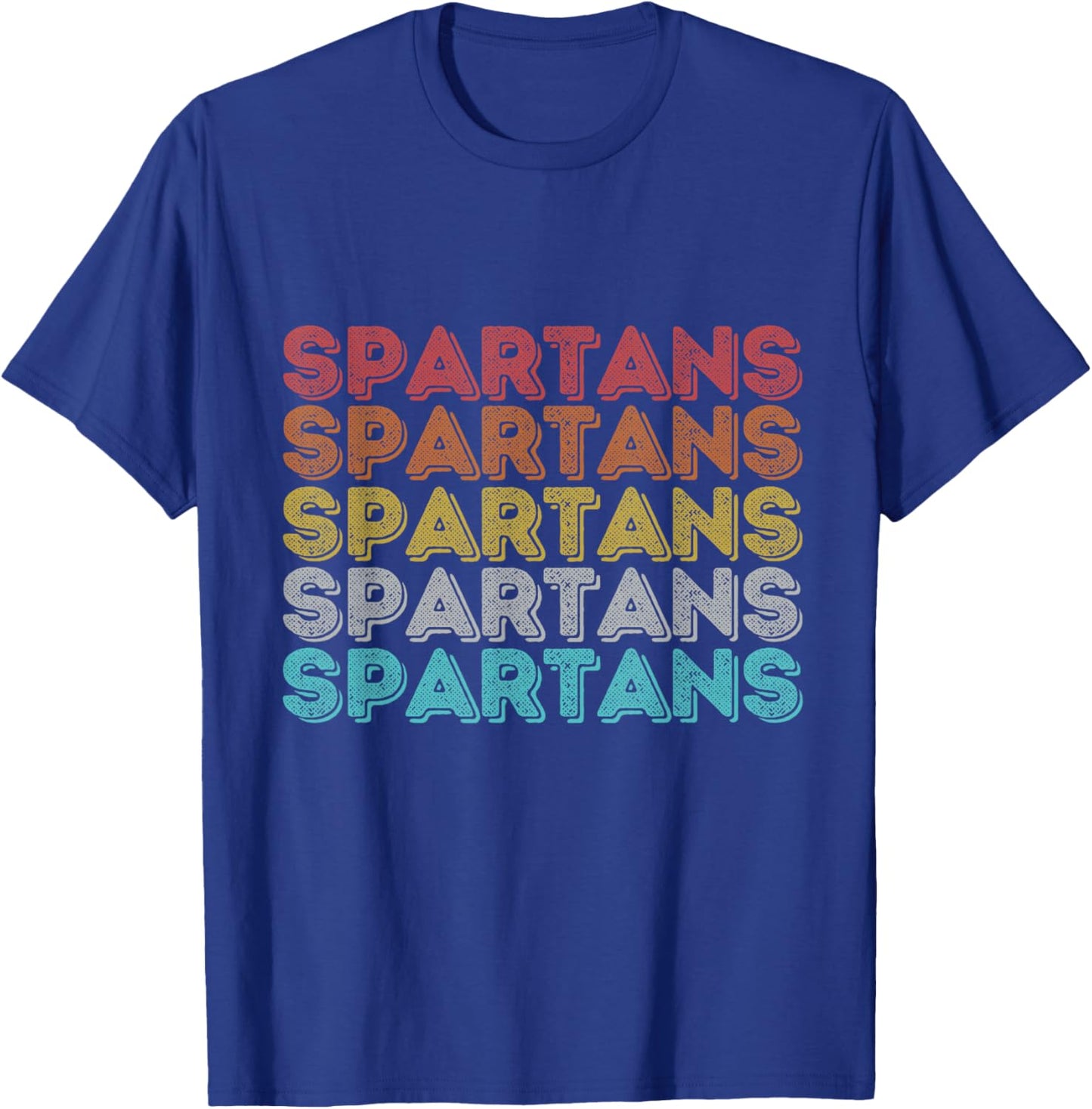 Vintage Retro Spartans T-Shirt - T-Shirt | Royal