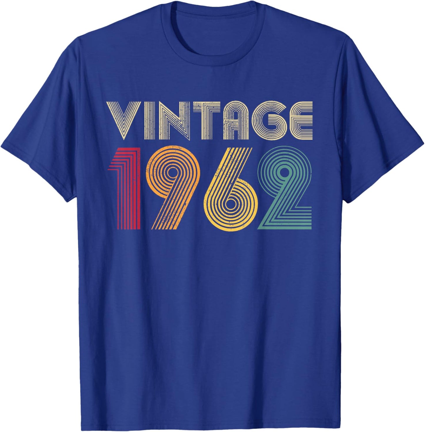 Vintage 1962 64th Birthday Gift 64 Years Old Men Women Retro T-Shirt - T-Shirt | Royal