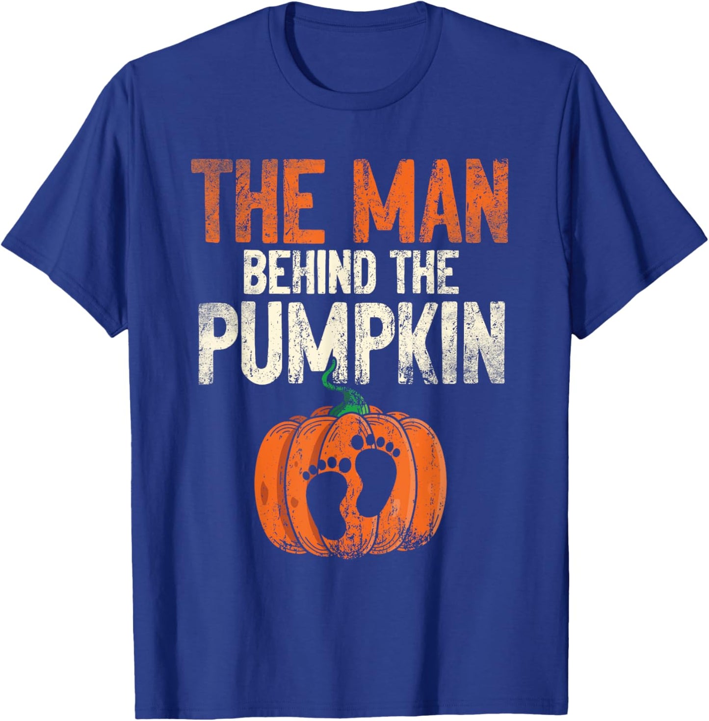 Halloween Pregnancy Announcement The Man Behind The Pumpkin T-Shirt - T-Shirt | Royal
