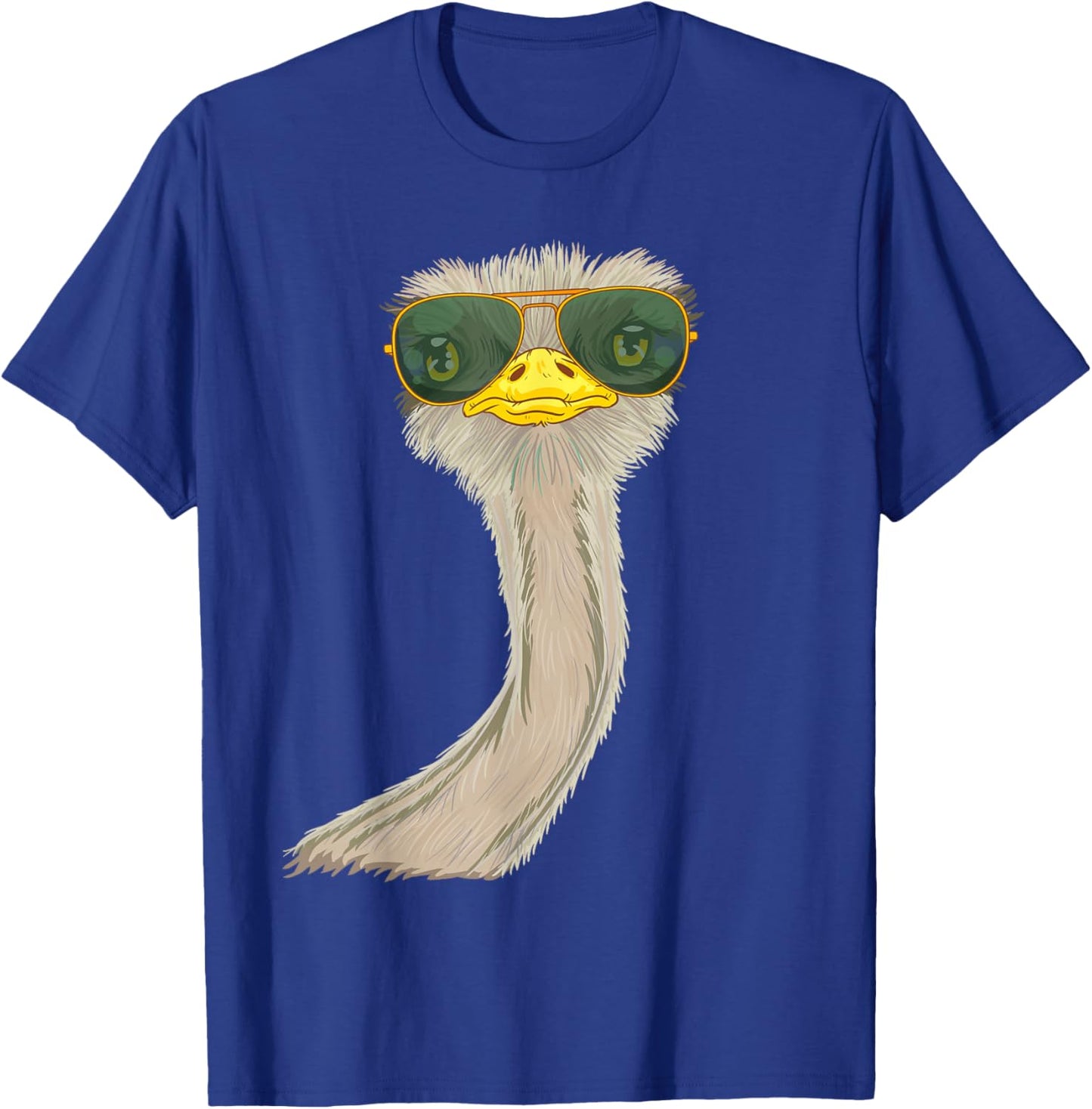 Funny Looking Ostrich Bird Africa T-Shirt - T-Shirt | Royal