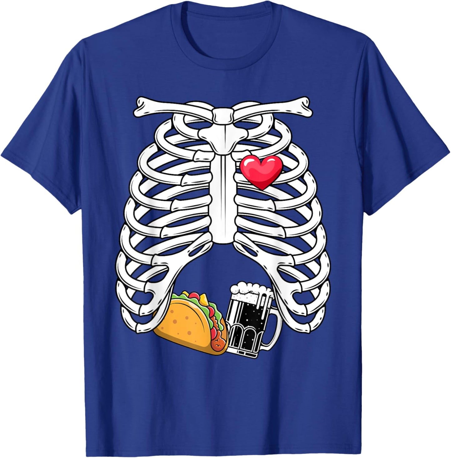 Pregnancy Skeleton Pregnant Skeleton Costume Halloween T-Shirt - T-Shirt | Royal