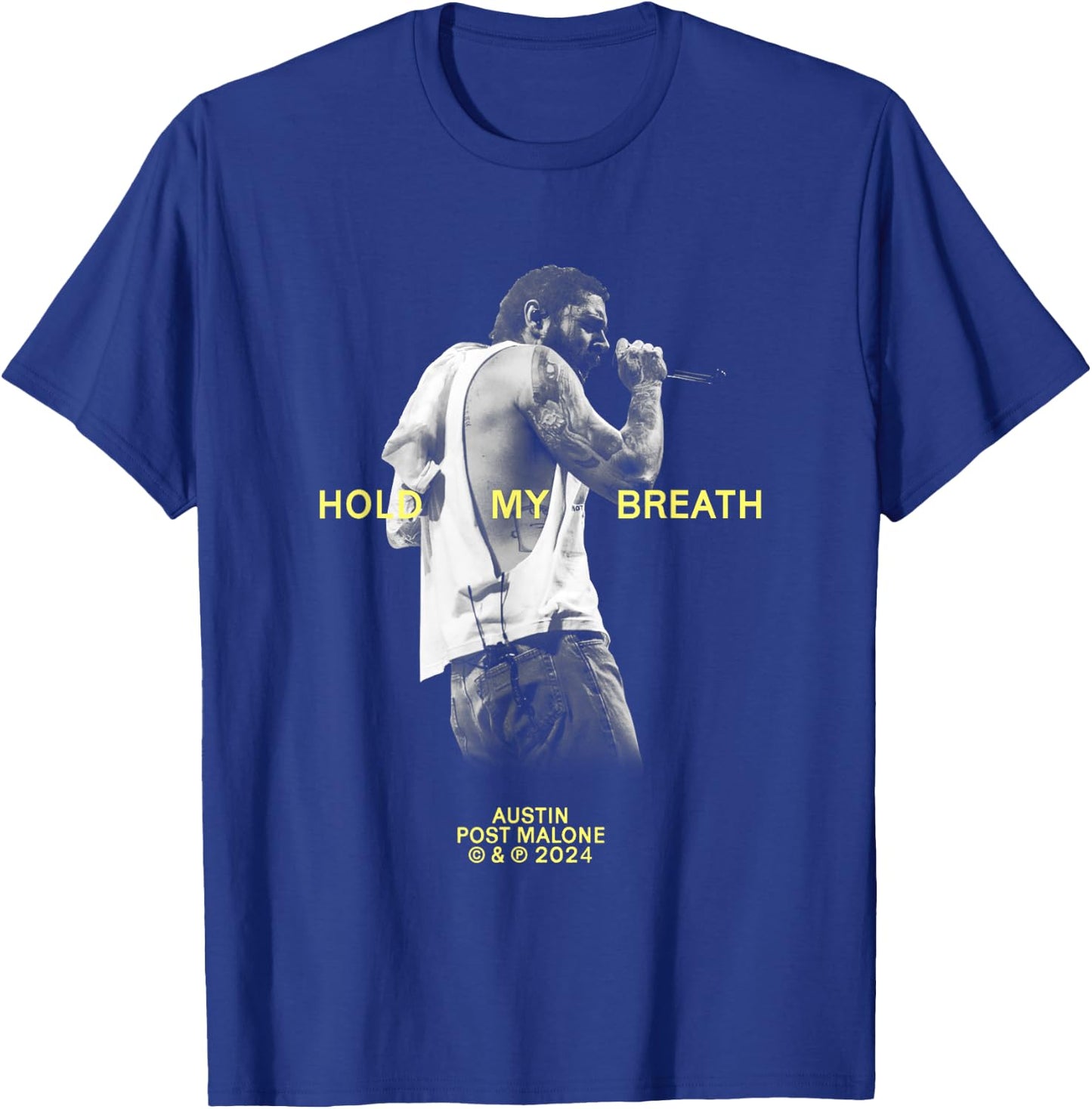 Official Post Malone Hold My Breath T-Shirt - T-Shirt | Royal