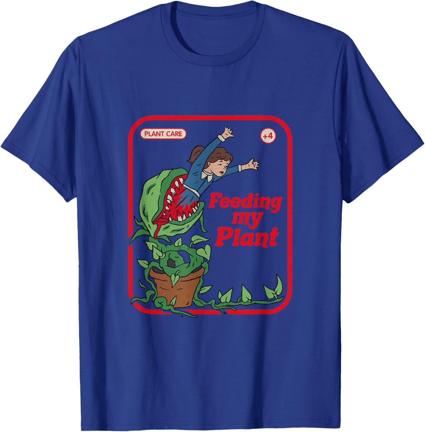 Feeding My Plant Occult Horror Goth Vintage Childgame T-Shirt - T-Shirt | Royal