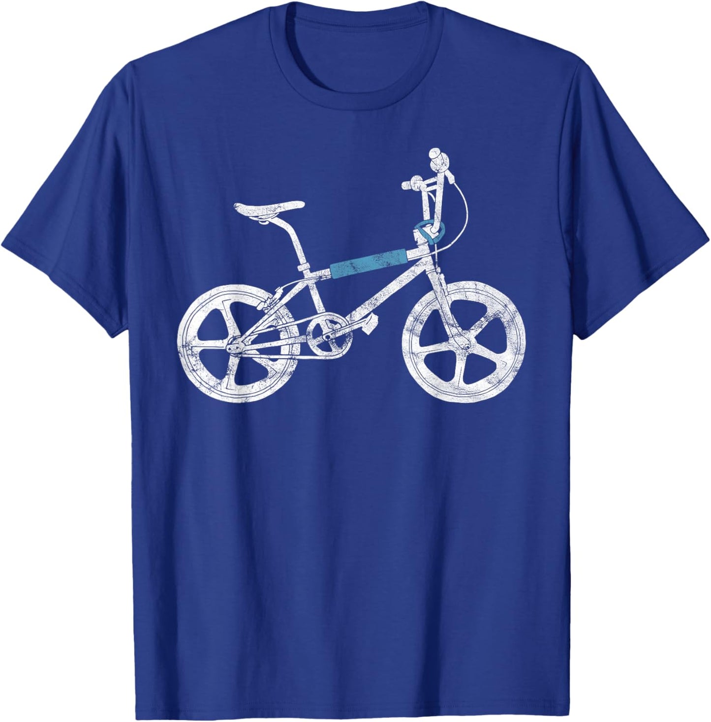 Old School Vintage 80's 90's BMX for Retro Bike Riders T-Shirt - T-Shirt | Royal