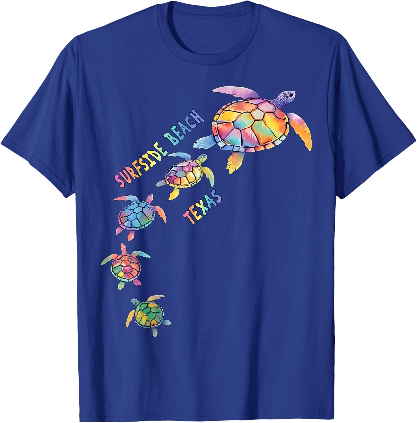 Surfside Beach Texas Sea Turtle Lover Beach Men Women Kids T-Shirt - T-Shirt | Royal