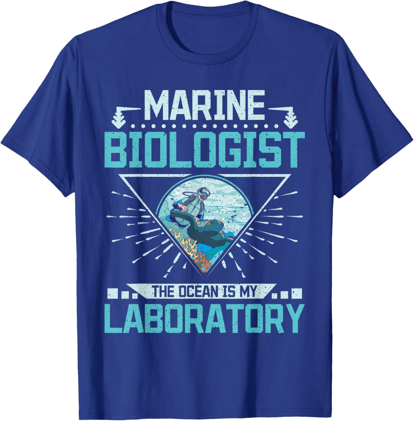 Marine biologist the ocean is my laboratory T-Shirt - T-Shirt | Royal