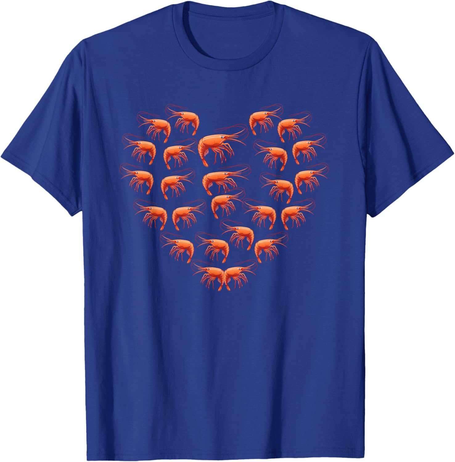 Great shrimp heart design seafood T-Shirt - T-Shirt | Royal