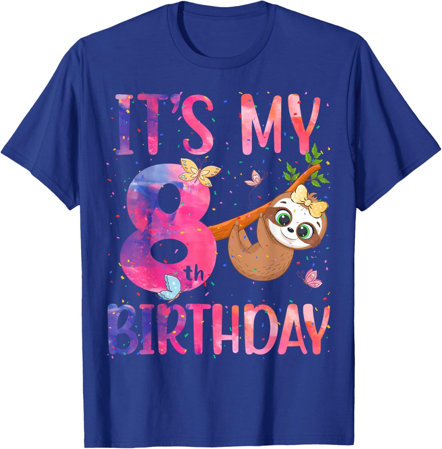 It's My 8th Birthday Eighth Anniversary 8 Year Old Bday T-Shirt - T-Shirt | Royal
