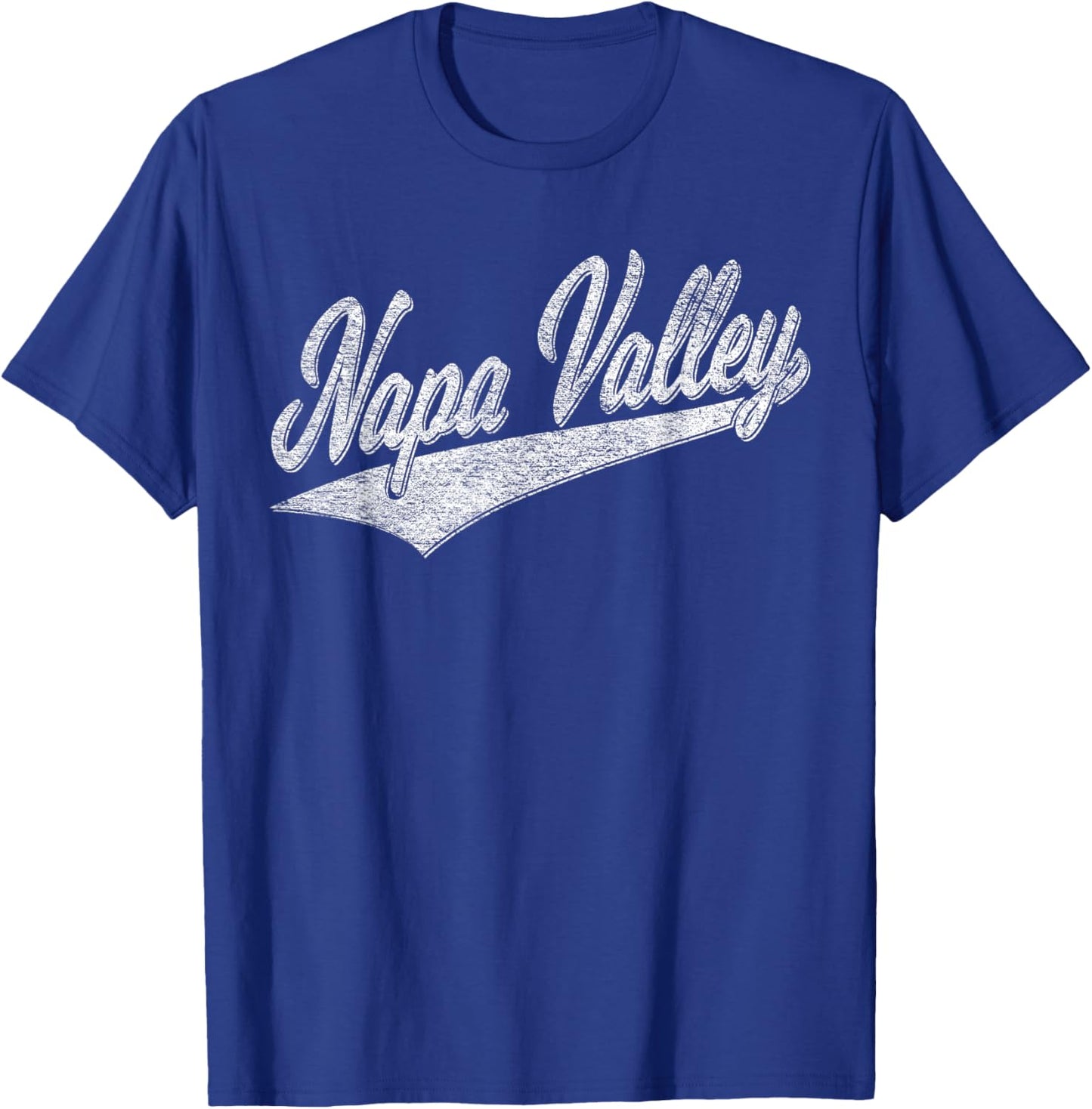 Napa Valley California Flag Sports Baseball Script Jersey T-Shirt - T-Shirt | Royal