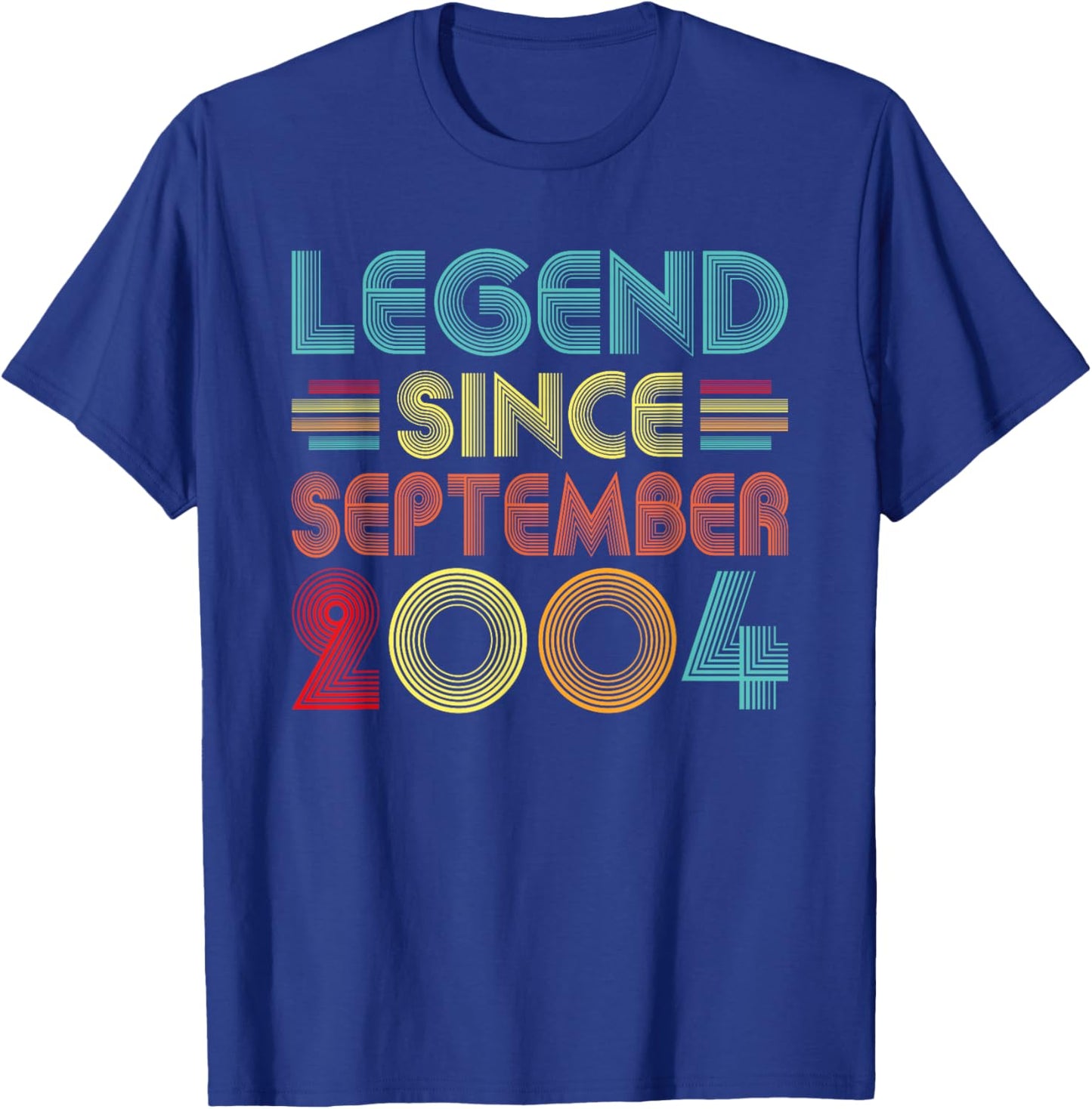 Legend Since September 2004 21st Birthday Retro 21 Years Old T-Shirt - T-Shirt | Royal
