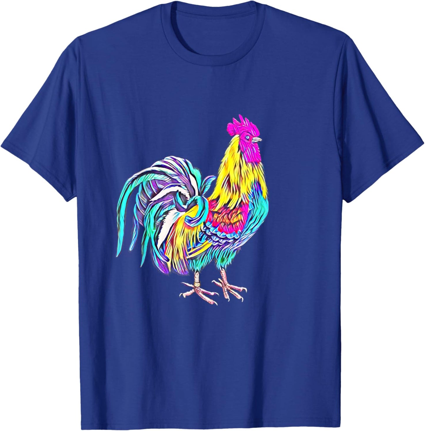 Rooster Chicken Farmer colorful Farm Animals Chickens T-Shirt - T-Shirt | Royal