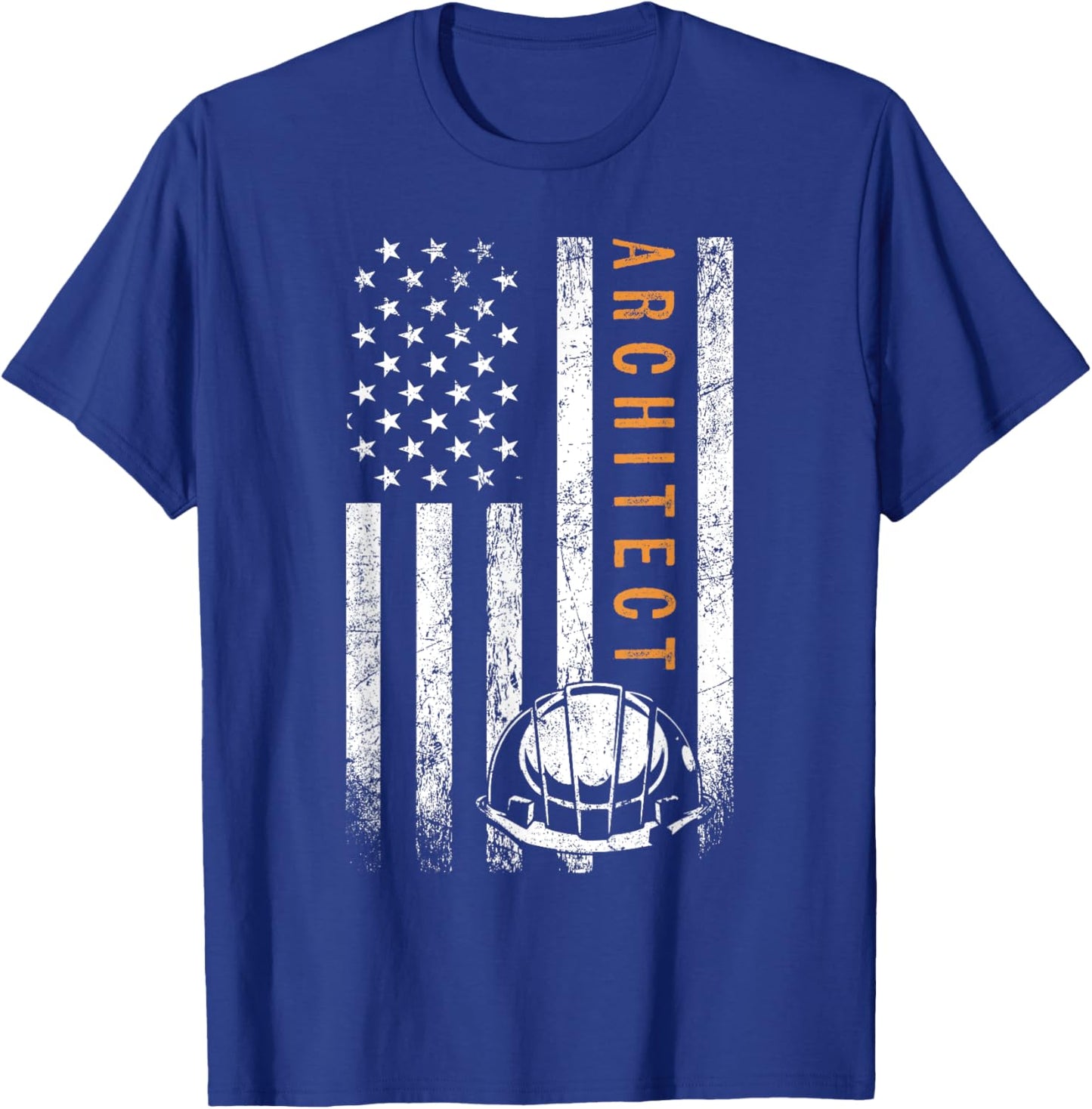 Architect American Flag Design Architecture T-Shirt - T-Shirt | Royal