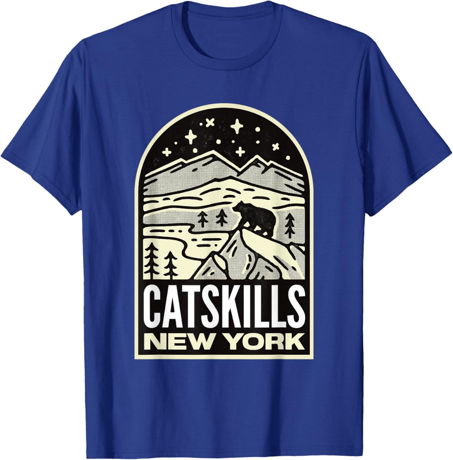 Catskills New York Mountains Vintage T-Shirt - T-Shirt | Royal
