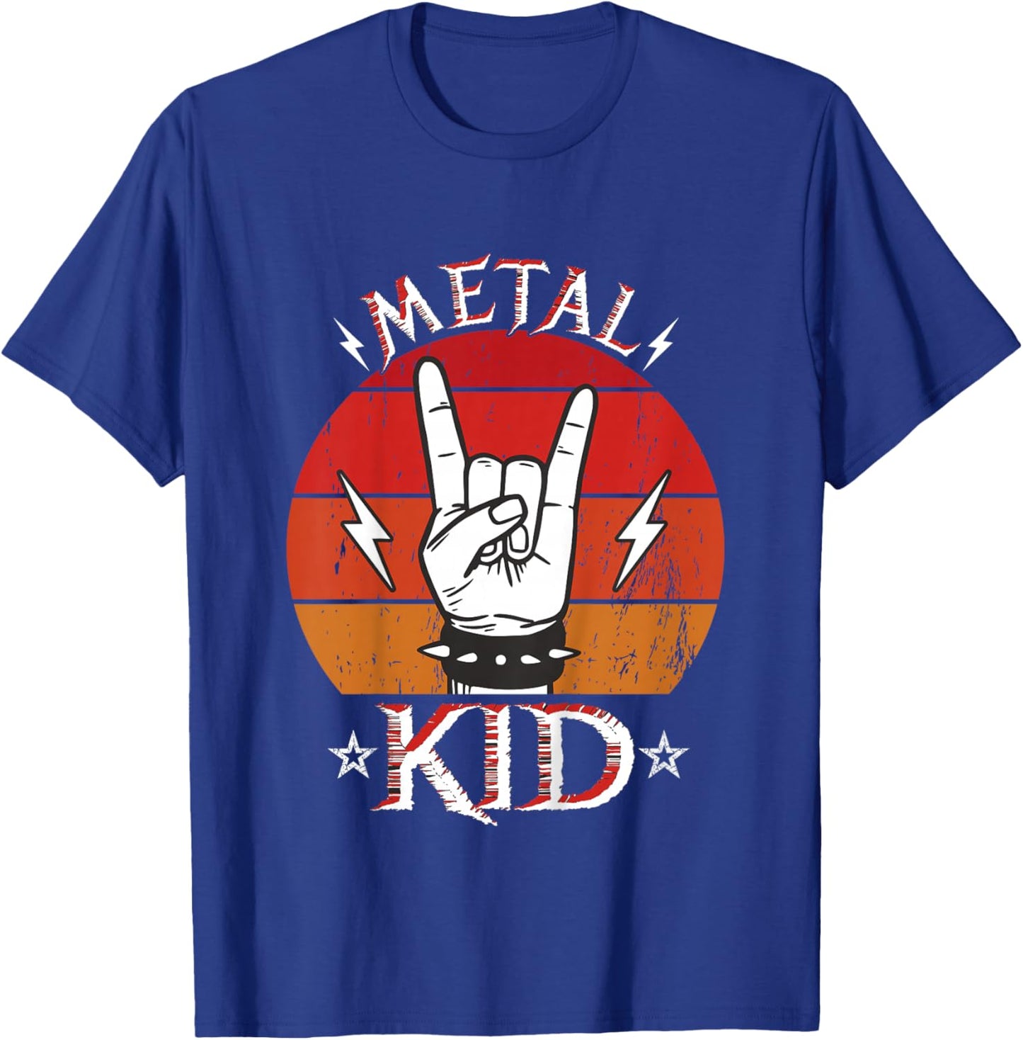 I Listen To Heavy Metal With My Daddy Kids Heavy Metal T-Shirt - T-Shirt | Royal