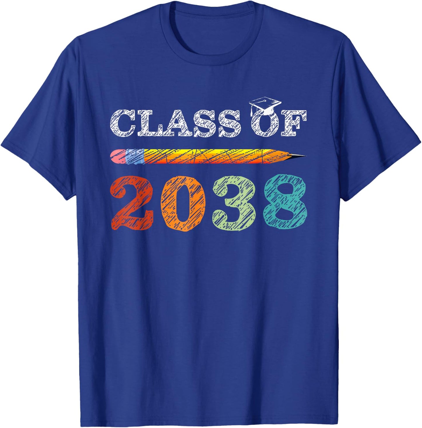 Class Of 2038 Senior Graduation 2038 Back To School Kids Boy T-Shirt - T-Shirt | Royal
