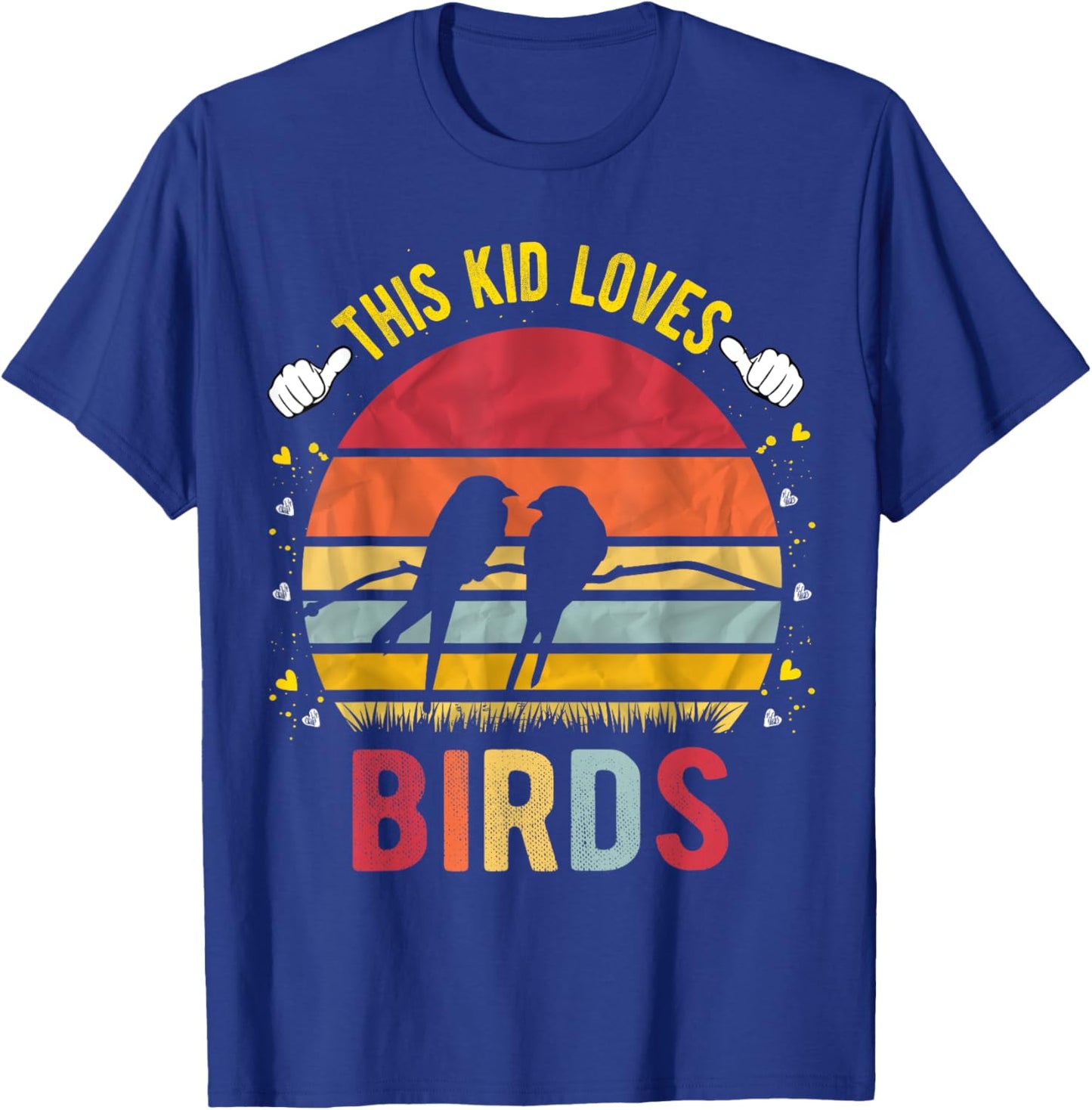 This Kid Loves Birds Boys and Girls Bird Gift T-Shirt - T-Shirt | Royal