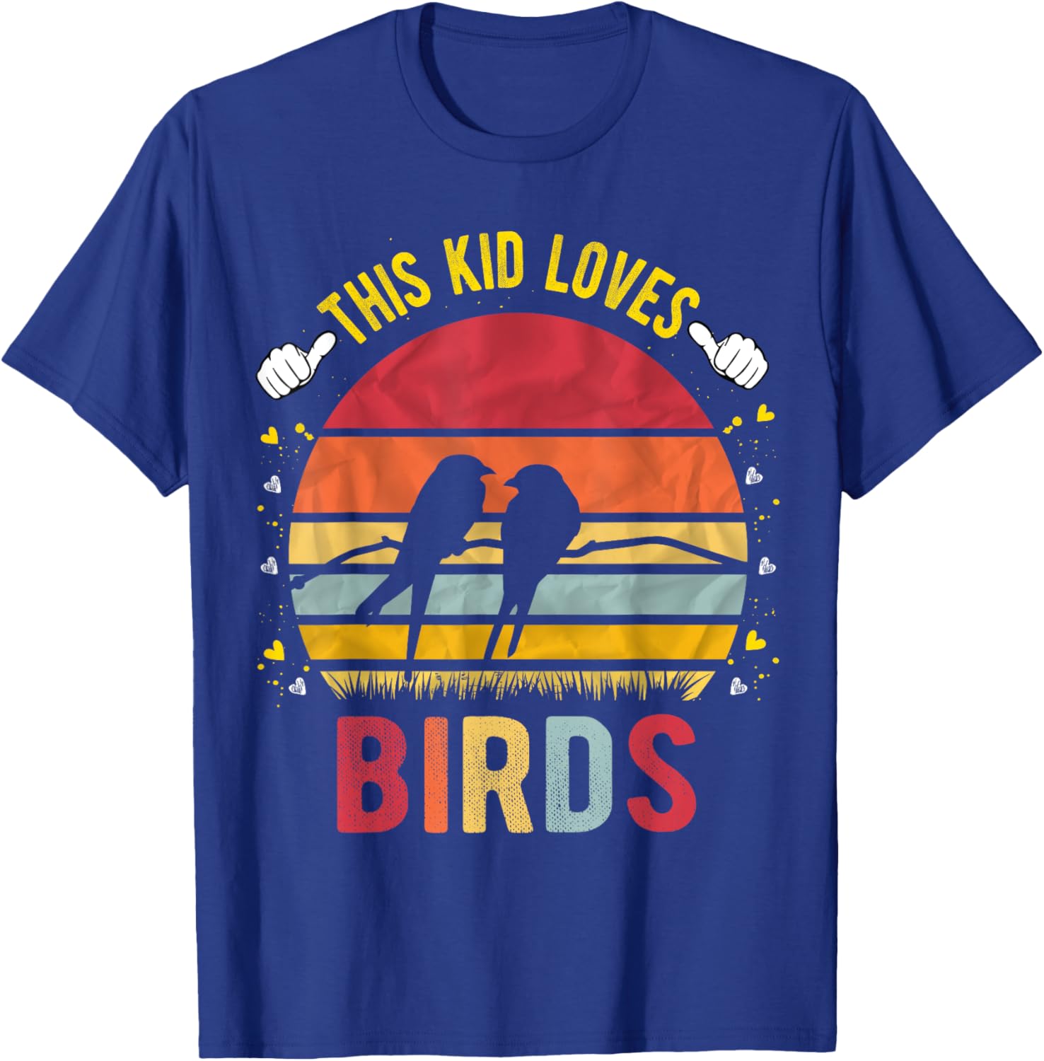 This Kid Loves Birds Boys and Girls Bird Gift T-Shirt - T-Shirt | Royal