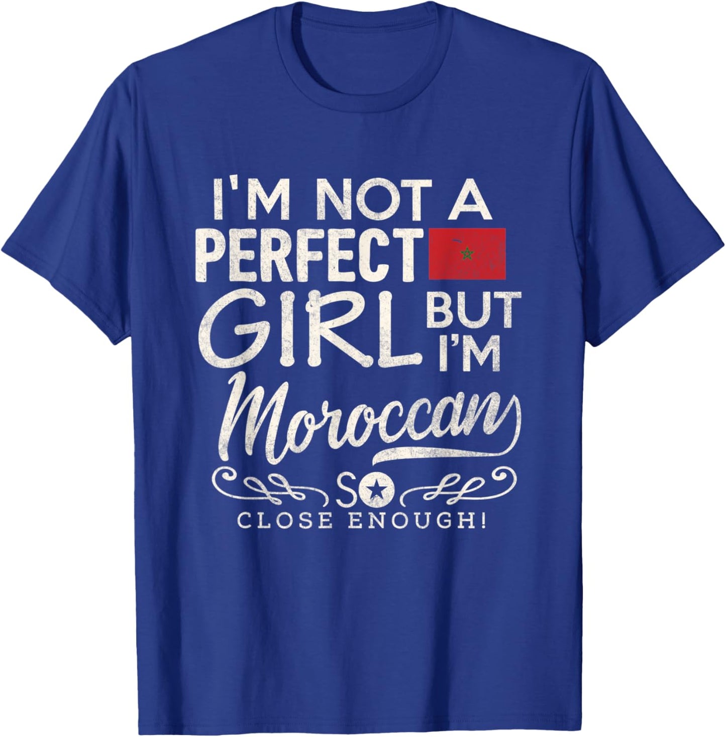 Morocco Flag Girl Shirt Moroccan Pride Souvenir Women T-Shirt - T-Shirt | Royal