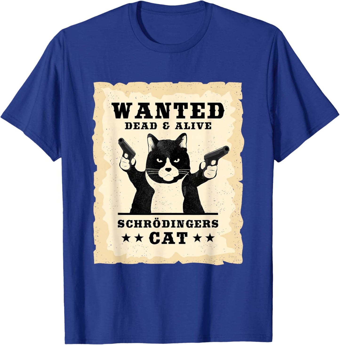 Schrodingers Cat Physics Paradox Quantum Mechanics Science T-Shirt - T-Shirt | Royal