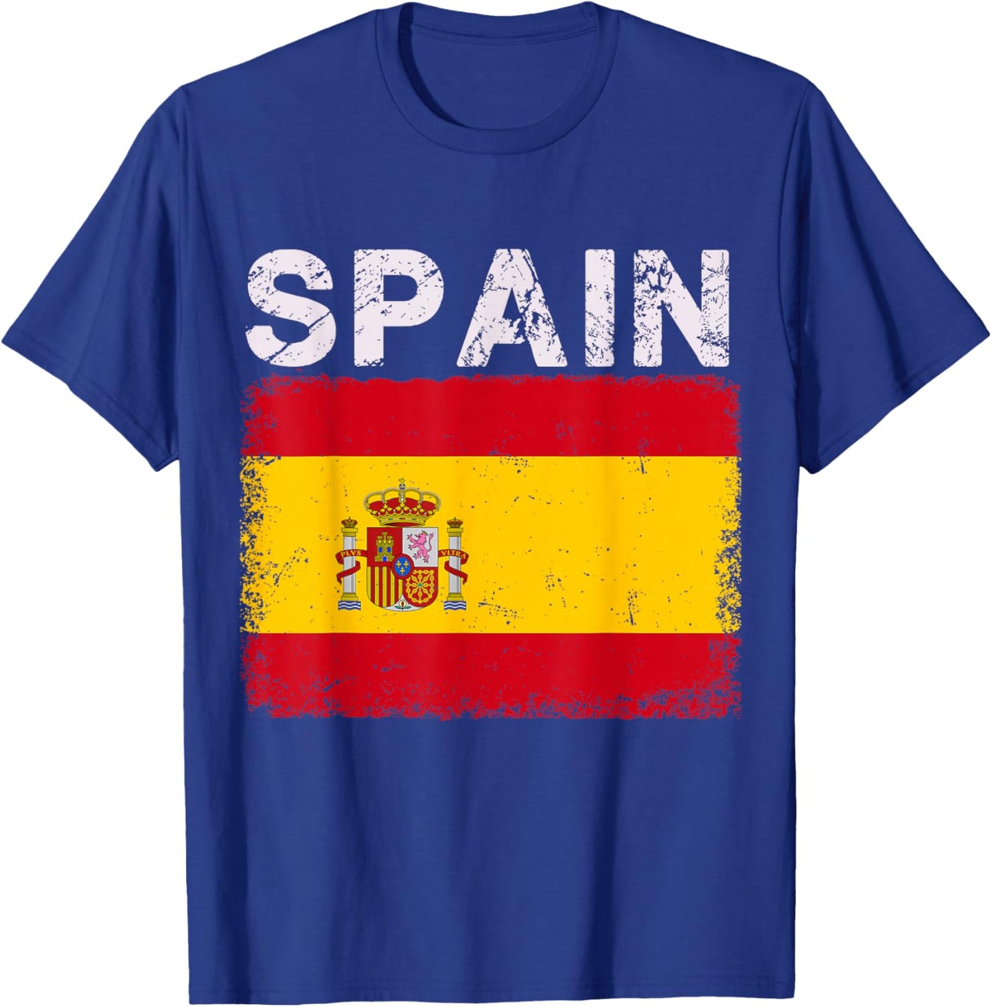 Vintage Spain Flag Spanish Pride Clothing Sports Jersey T-Shirt - T-Shirt | Royal