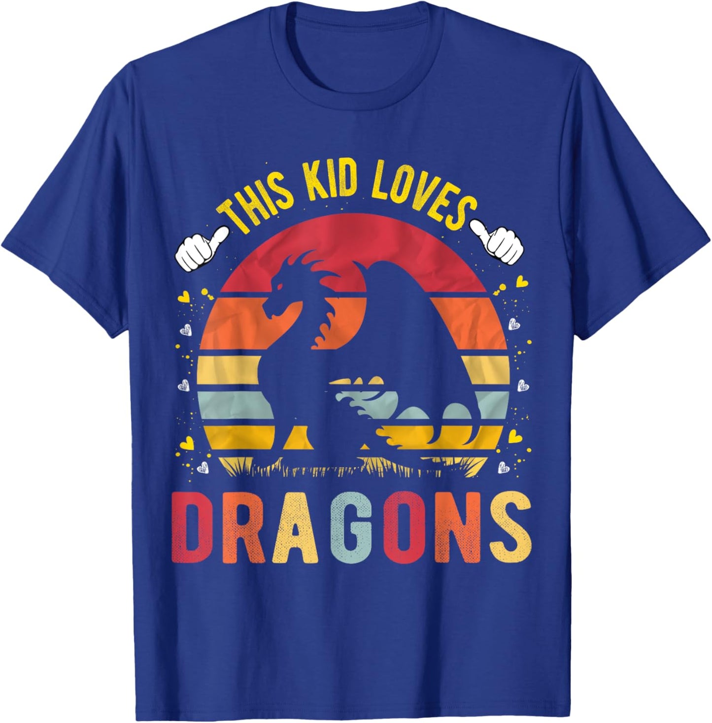 This Kid Loves Dragons Boys and Girls Dragon Gift T-Shirt - T-Shirt | Royal