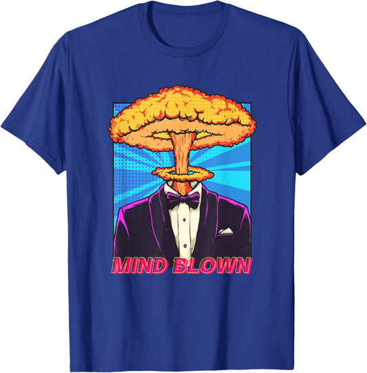 Mind Blown Pop Art Movement Exploding Head Comic Book Lover T-Shirt - T-Shirt | Royal
