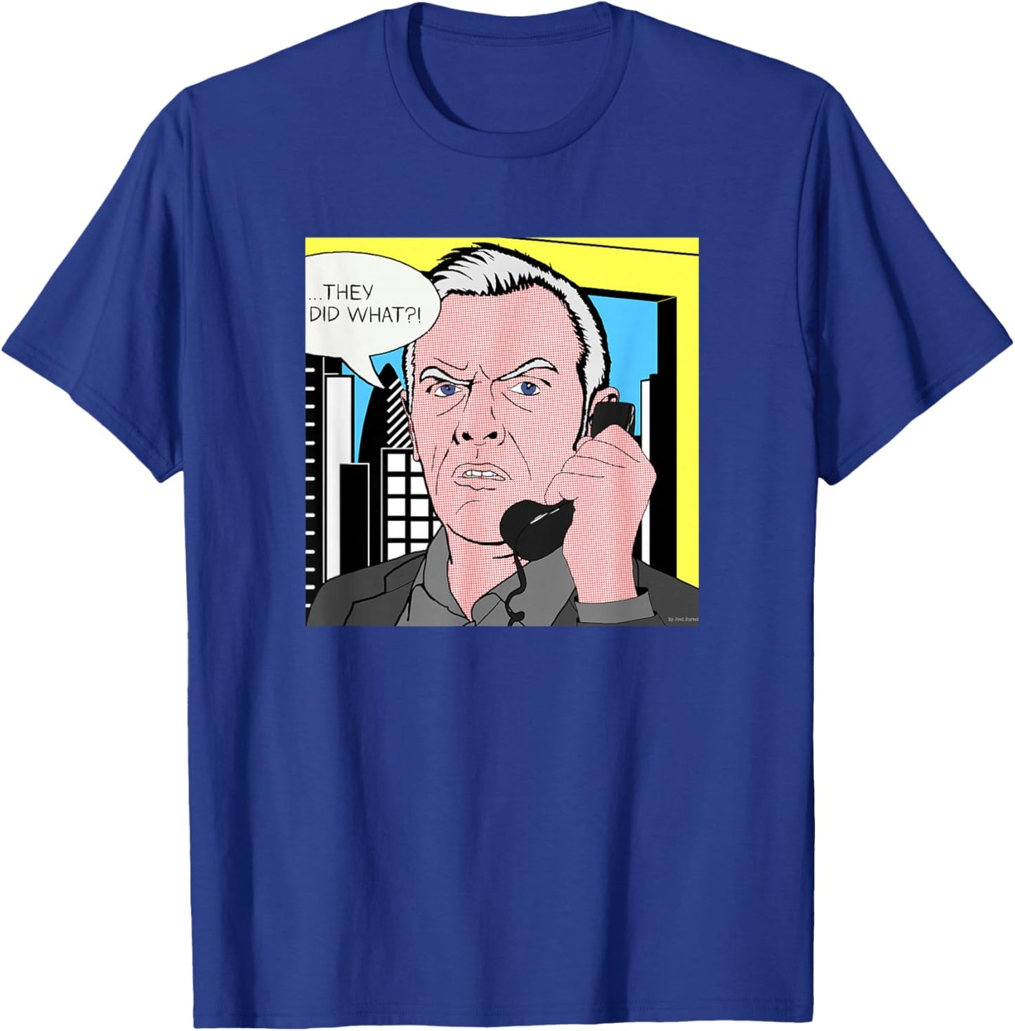 Taskmaster Lichtenstein Greg Davies , Women's, -Adults, Black, Small, Short Sleeve, Cotton Blend T-Shirt - T-Shirt | Royal